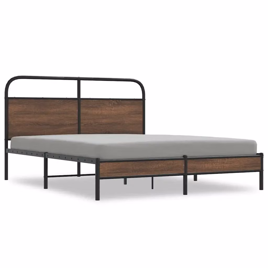 Struttura Letto Design Mania in Rovere Marrone con Telaio Rigido L/P: 150 x 200 cm – 2