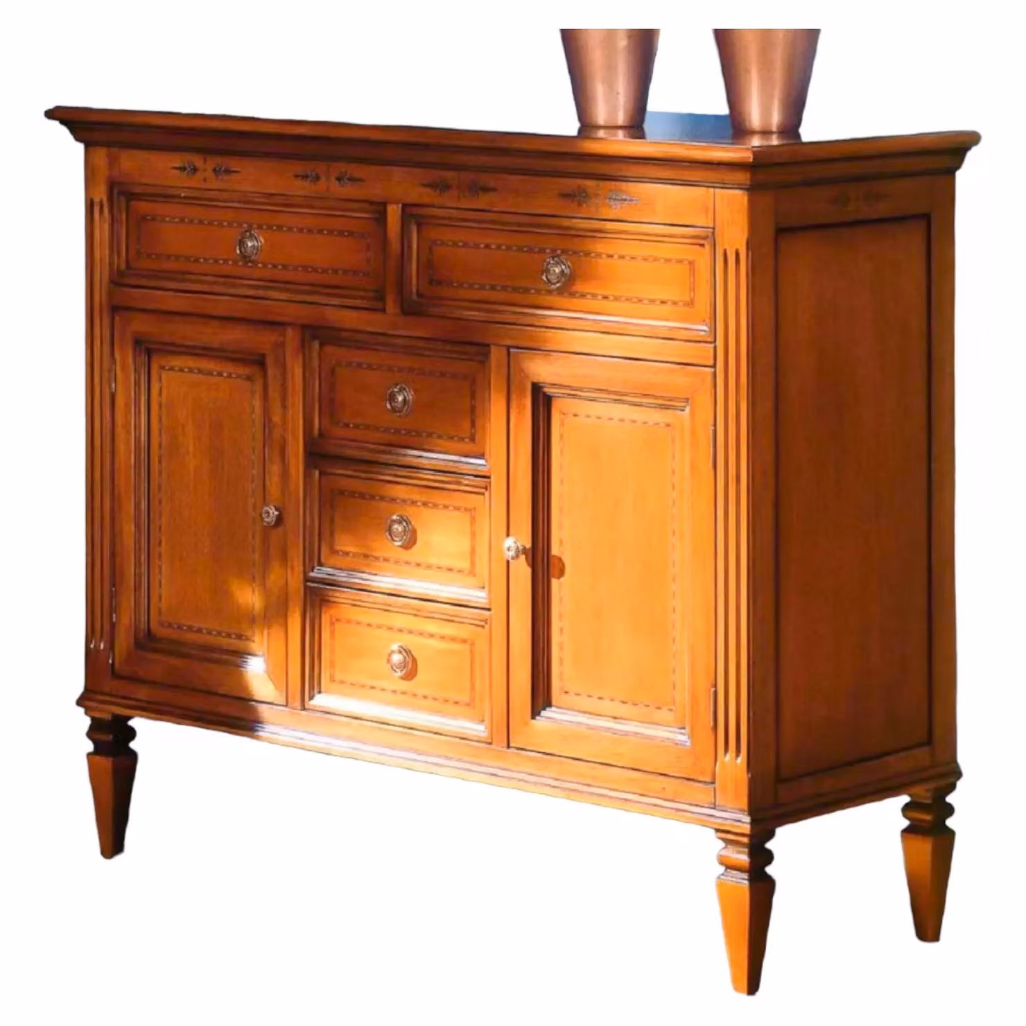 Madia credenza in legno con 2 porte finitura bassano Mobili 2G L: 110 cm, P: 40 cm, H: 90 cm – 2