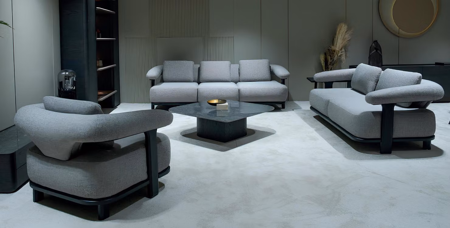 Exklusives Wohnzimmer Set Designer 4-Sitzer Luxus Sessel Dreisitzer