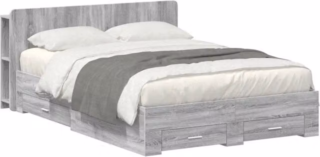 Telaio del letto con storage Sonoma grigio 140 x 200 cm 3433768