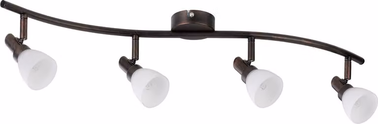 Paulmann, lampada da soffitto a quattro luci, modello Classico Stange, 42W per ogni luce, attacco G9, finitura "ferro arrugginito", 230V, materiali: metallo e vetro