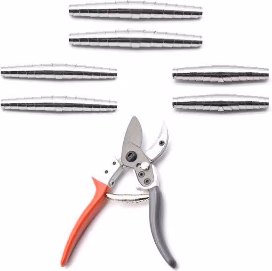 Set di cesoie da potatura, 6 pezzi, acciaio inossidabile, 6 cm, 7 cm, 8 cm, maggiore affilatura, per appassionati di giardinaggio e principianti del fai da te, accessori per attrezzi da giardino