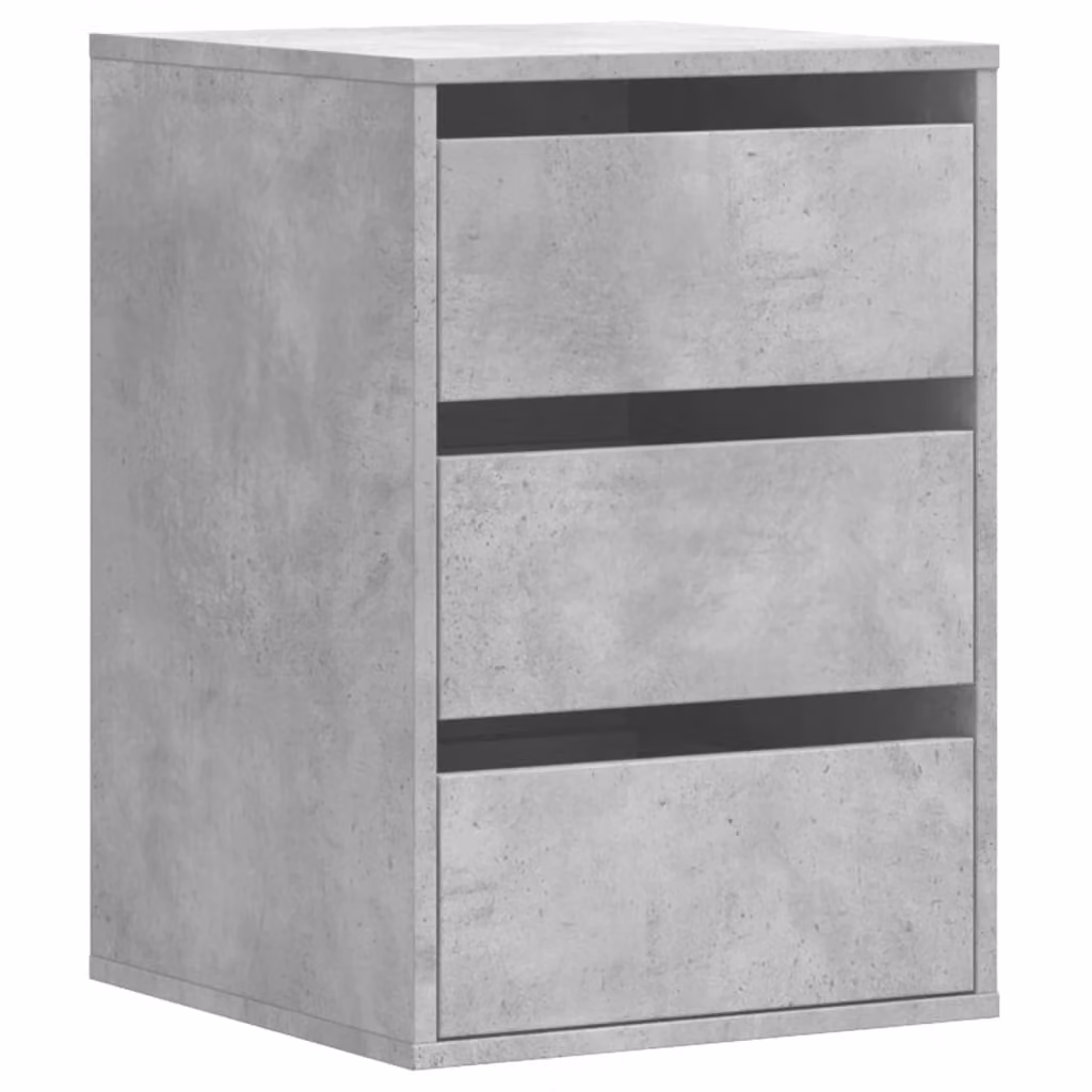 Cassettiera Angolo Grigio Cemento 40x41x58cm Legno Multistrato
