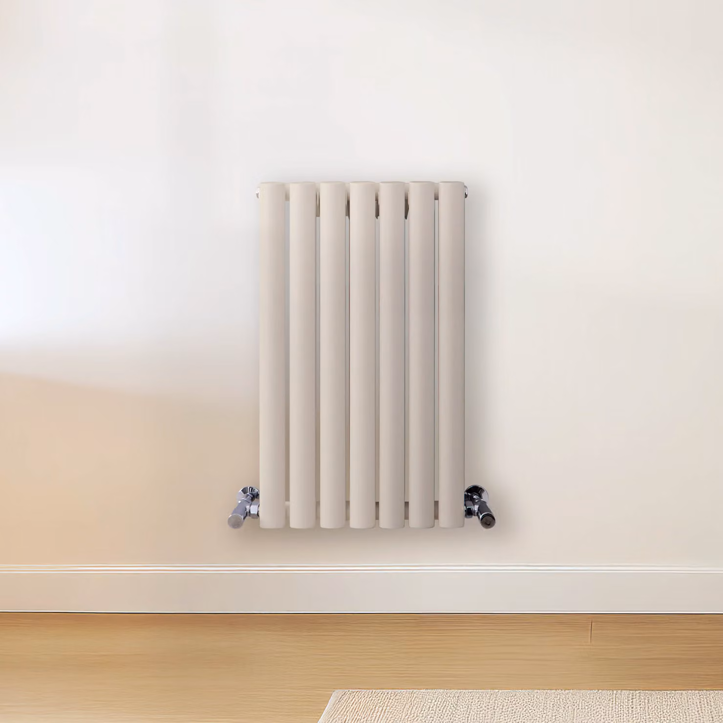 Radiatore di Design Orizzontale Bianco (Pearl Bianco) - 635mm x 413mm - Pannello Doppio  - Revive