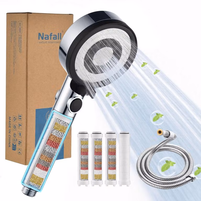 Solidchoice - Doccetta per alta pressione con 4 filtri in PP e tubo flessibile da 1,5 metri