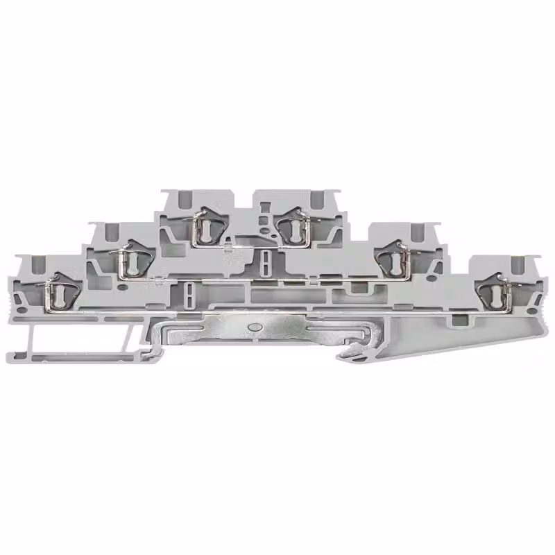 Morsetto a tre piani Siemens 2,5 mm², PE, L, L, grigio, larghezza 5,2 mm 8WH20304HF00