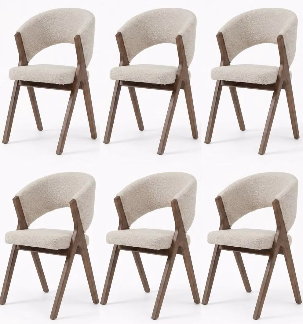 Sei eleganti sedie dal design moderno e con imbottitura confortevole