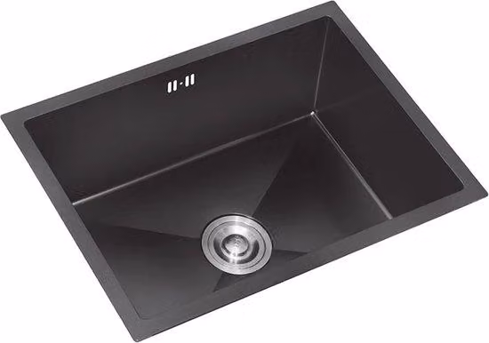 Piccolo lavello in acciaio inossidabile con scolapiatti per cucina e bar