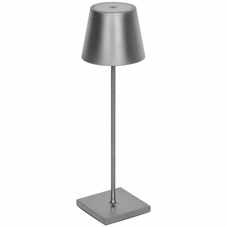 Sigor lampada da tavolo ricaricabile NUINDIE 380mm color argento