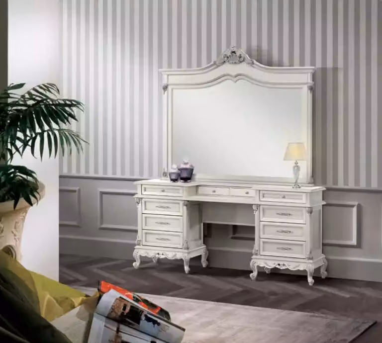 Schminktisch Spiegel Komplett Kommode Schlafzimmer 2tlg. Konsole