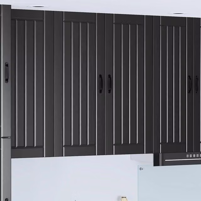 Armadio da cucina pensile moderno vidaXL nero con ante scorrevoli L: 80 cm, P: 31 cm, H: 100 cm