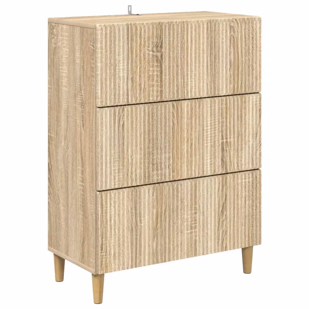 Mobile con Cassetti Moderno vidaXL in Legno MDF Colore Marrone e Beige L/P/H: 66 x 34,5 x 90 cm – 2