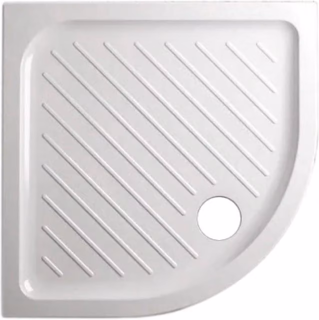 Piatto doccia semicircolare in ceramica CEI Modello Gemma 2 bianco L 90 cm x P 90 cm, H 7 cm