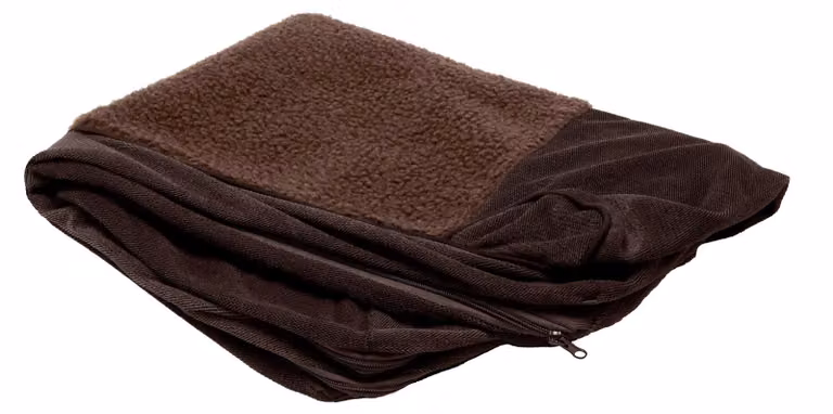 Copertura di ricambio per cuccia per cani Furhaven, in sherpa e chenille, lavabile in lavatrice, colore caffè