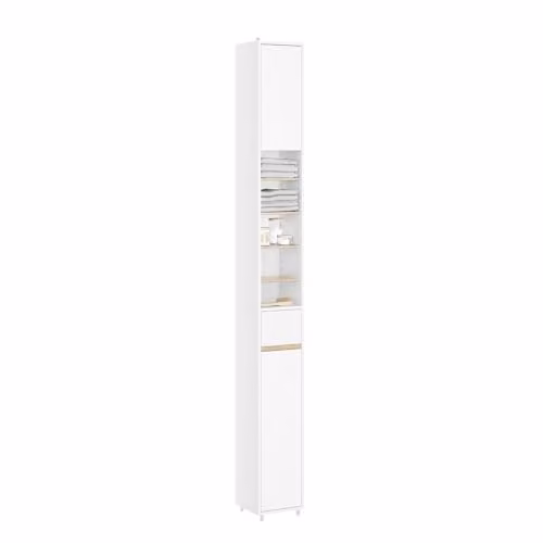 SoBuy Mobile Bagno Alto con Ripiano Regolabile e Cassetto 20×20×180 cm