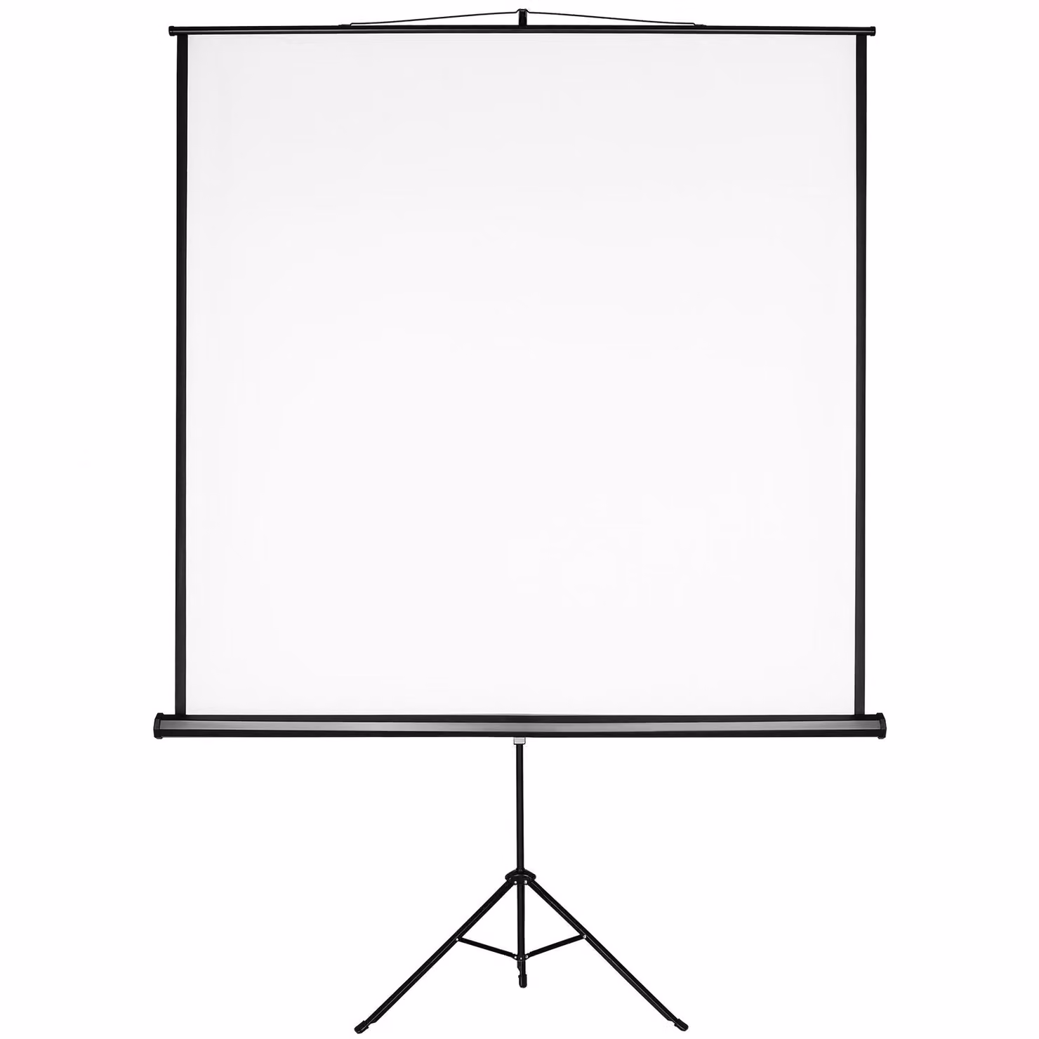 Schermo a treppiede Tectake bianco L 178 cm x H 178 cm con formato 1:1 – 4