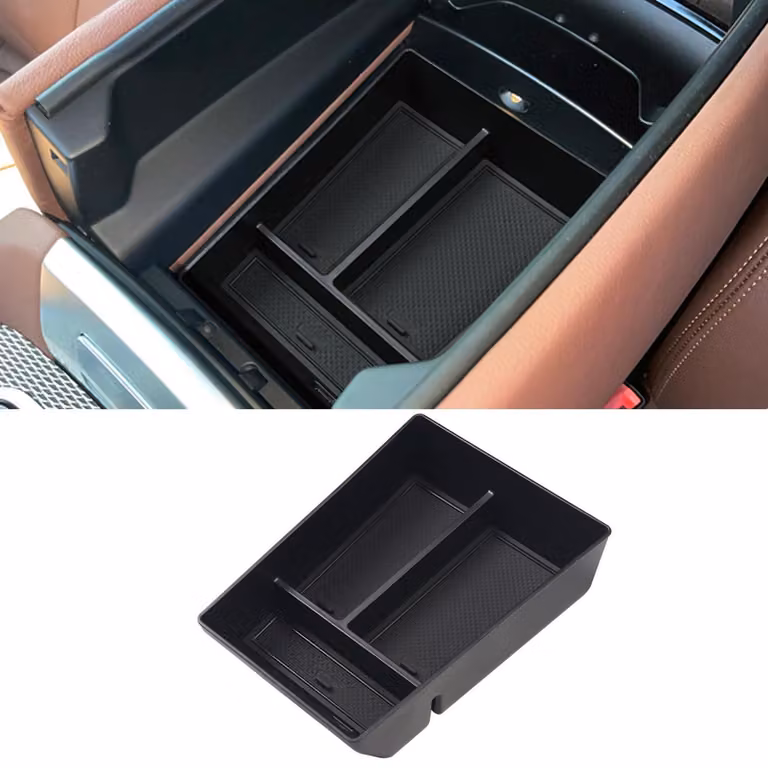 Contenitore portaoggetti per la console centrale, compatibile con BMW X5 G05/X6 G06/X7 G07 (2019-2023), realizzato in ABS e PC