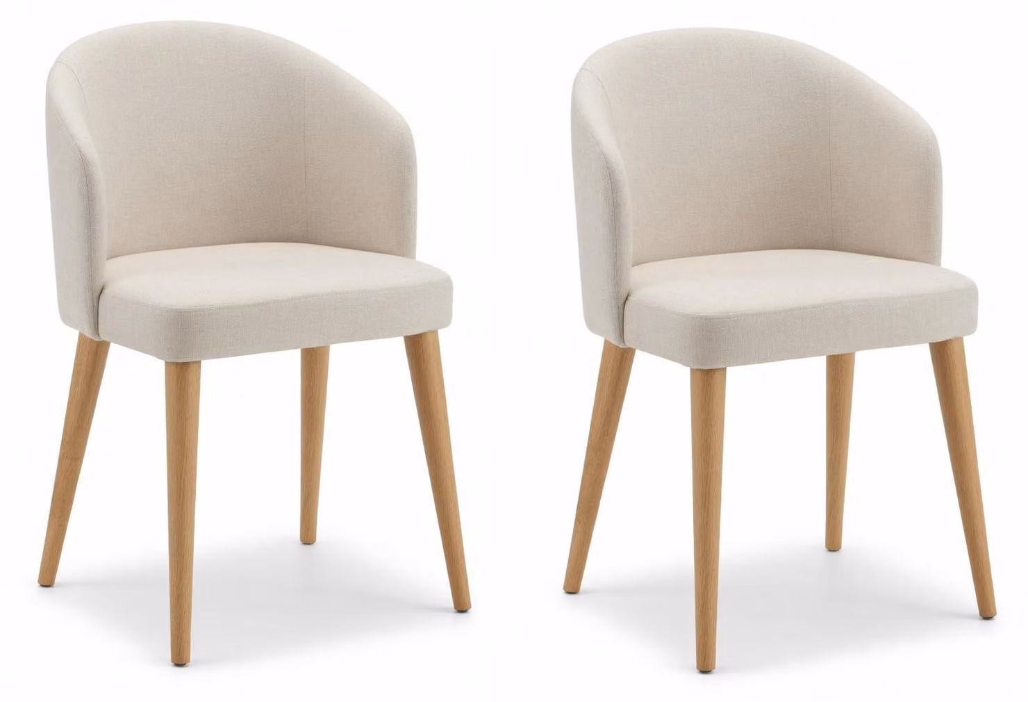 Set di sedie bianche, sedie imbottite, ideali per la sala da pranzo e la cucina. Arredamento per la sala da pranzo