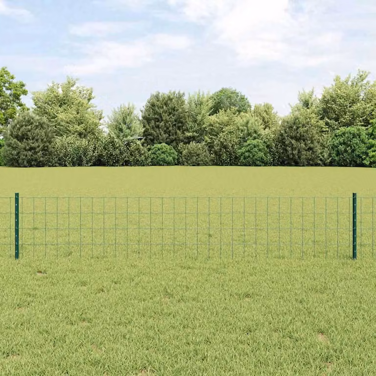 Maison Exclusive - Recinzione con Posto Verde 0,4 x 10 m Acciaio e PVC