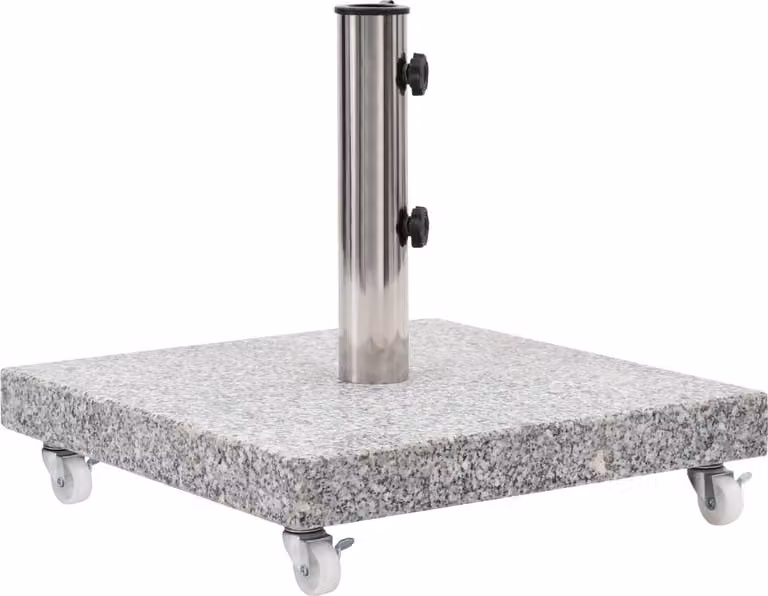 The Living Store Supporto per ombrellone Granito 30 kg Quadrato Grigio