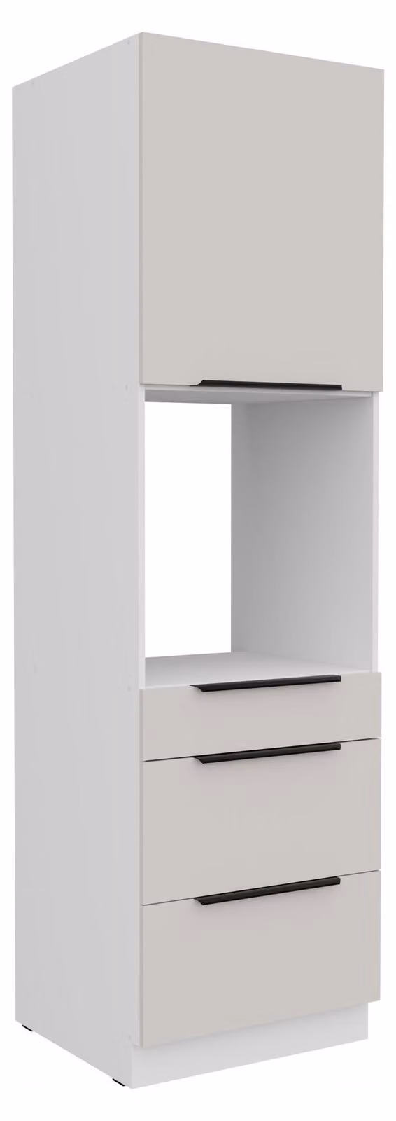 Credenza da cucina 60 cm COMO, beige cashmere opaco + bianco opaco, angolo cottura, blocco cucina, cucina, cucina componibile