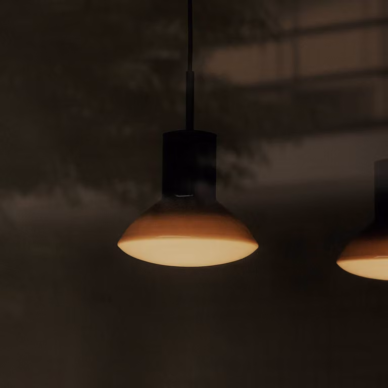 GRUPA Lampada a sospensione Onda, dimmerabile, Marrone / Ruggine, Soggiorno / Sala da pranzo, Alluminio, Design, Lampada a sospensione