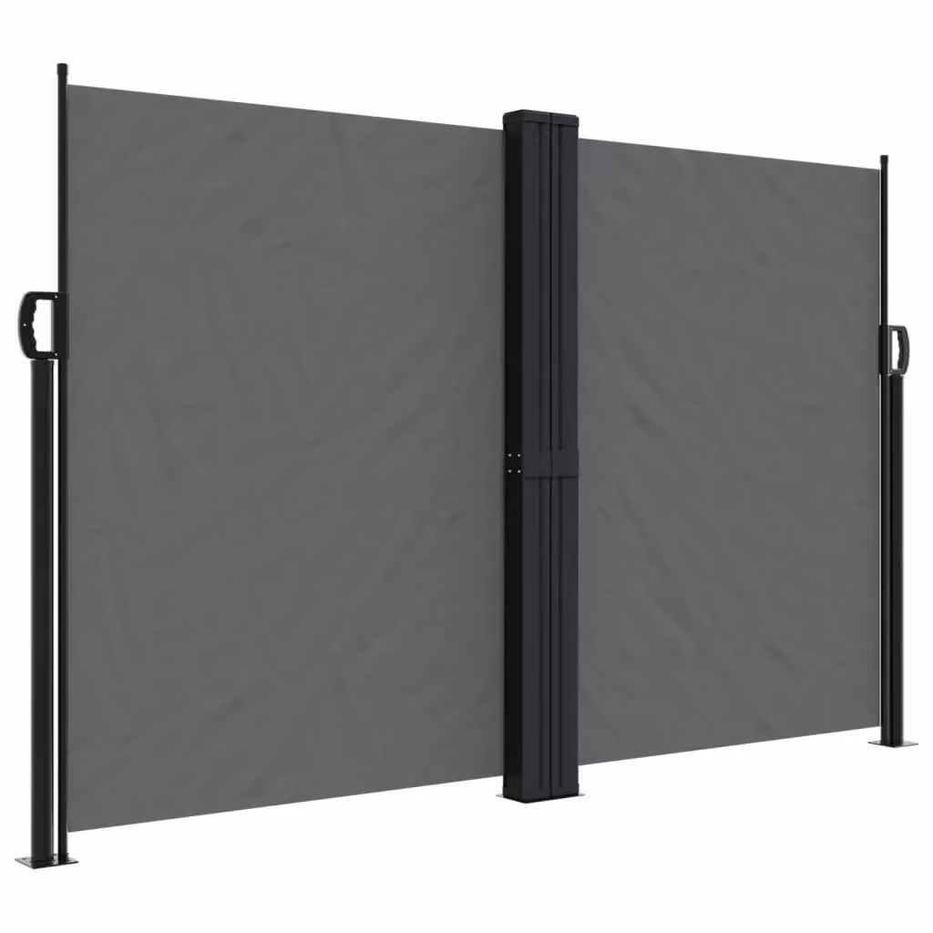 Tenda da sole laterale retrattile vidaXL in alluminio e poliestere, colore antracite, L: 1000 cm, H: 160 cm – 2
