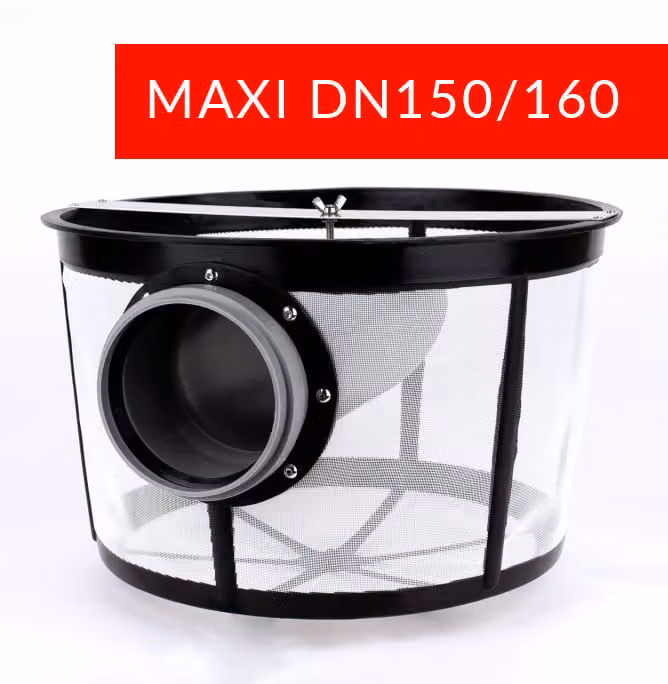 Filtria Clean MAXI DN150/160 filtro per acqua piovana | filtro per cisterna | cestello filtrante | filtro per l'utilizzo dell'acqua piovana in giardino | diametro: 40 cm