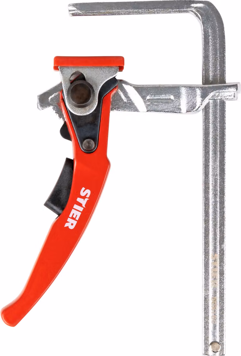 STIER Morsetto a leva interamente in acciaio SHZ 160/60, Fissaggio di guide di vari produttori, Meccanismo a leva, Morsetto manuale, Morsetto, Morsetto da tavolo, Morsetto a una mano, Morsetto a serraggio rapido