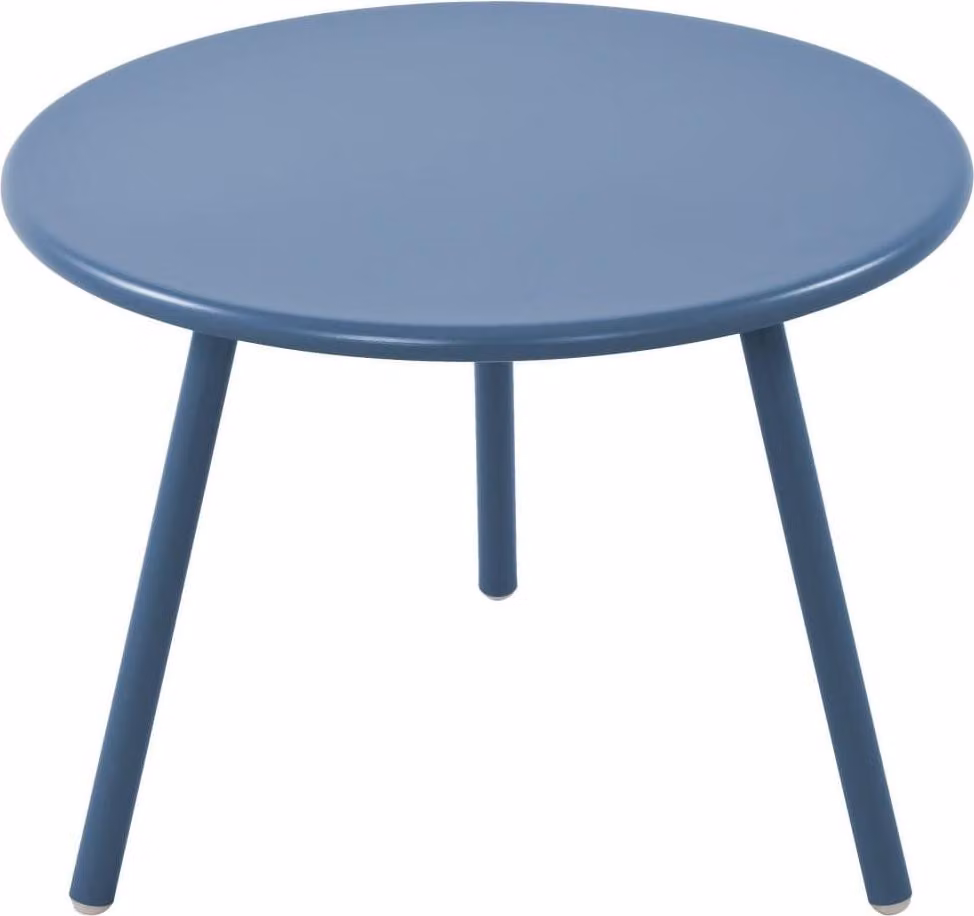 Tavolo da salotto resistente alle intemperie - tavolino - design in acciaio inox, per uso interno ed esterno | Colore: blu