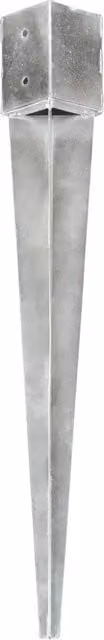 Set di 6 picchetti per terra DESIGN IN in acciaio zincato argento L/P/H: 12 x 12 x 89 cm – 1