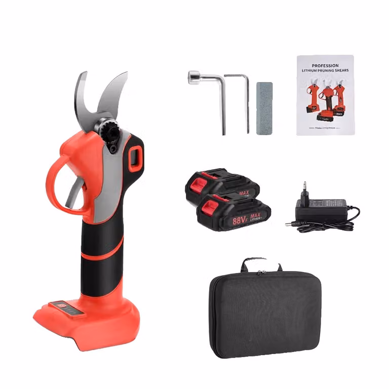 Potatore elettrico, potenza 1000 W, 4 marce per un taglio versatile, 2 batterie spina UE