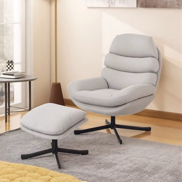Sedia da ufficio girevole executive con braccioli e ruote, design moderno in bianco e nero con finitura opaca e base in metallo