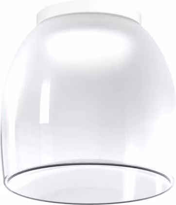 Lampada a sospensione moderna Top Light Drum in metallo bianco e vetro trasparente con LED da 16W luce bianca calda, regolabile e dimmerabile