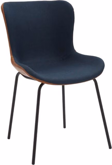 Set di 4 sedie imbottite moderne in ecopelle e tessuto con gambe in metallo nero Mobili 2G – 1