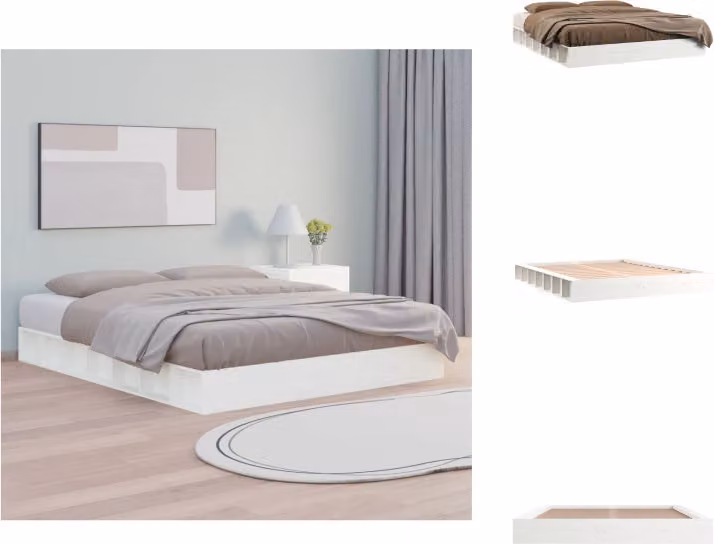 vidaXL Letto in legno massiccio bianco 120x200 cm - Letti & reti