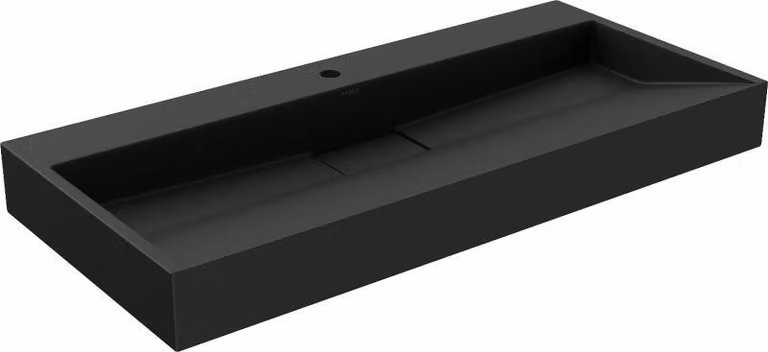 Mexen Ava lavabo da appoggio in conglomerato 1/O 100 x 46 cm, nero - 23011071