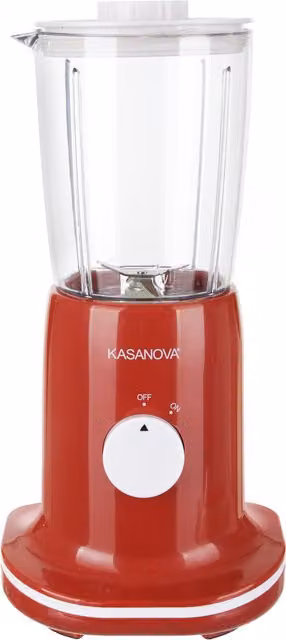 Frullatore KASANOVA da 300 W con brocca in plastica e acciaio inox da 500 ml, rosso – 1