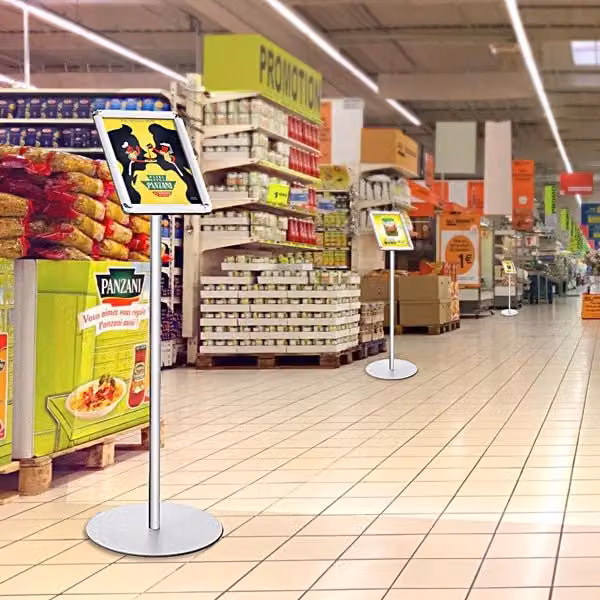 Porta Comunicazioni Leggio con Cornice A3 Top Eventi Store Argento e Trasparente – 1