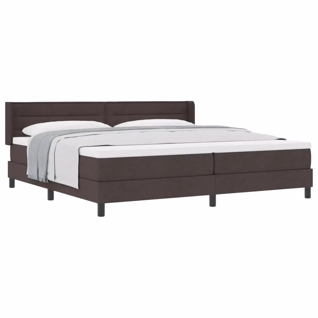 Letto a molle con testiera vidaXL in tessuto marrone L: 200 cm, P: 200 cm, H: 280 cm – 2