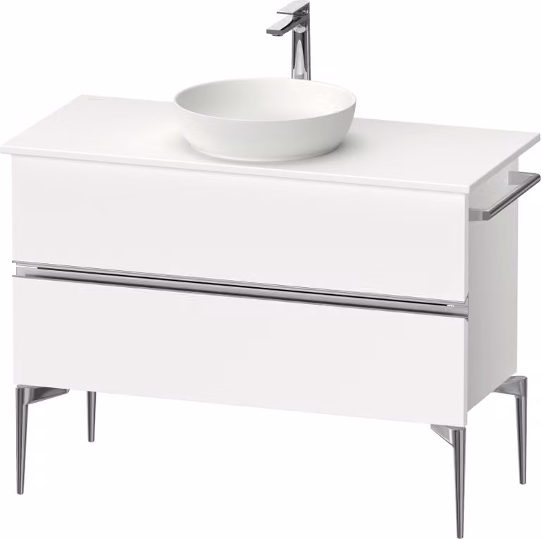 Duravit Sivida Meuble sous-lavabo sur console, 2 tiroirs, poignée profilée chromée, 1045x475x548mm, SV4659010180000, SV4659010180000