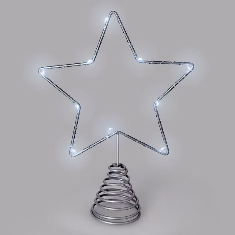 Catena luminosa con 10 LED bianchi freddi, grado di protezione IP20, per uso interno, alimentazione a batteria