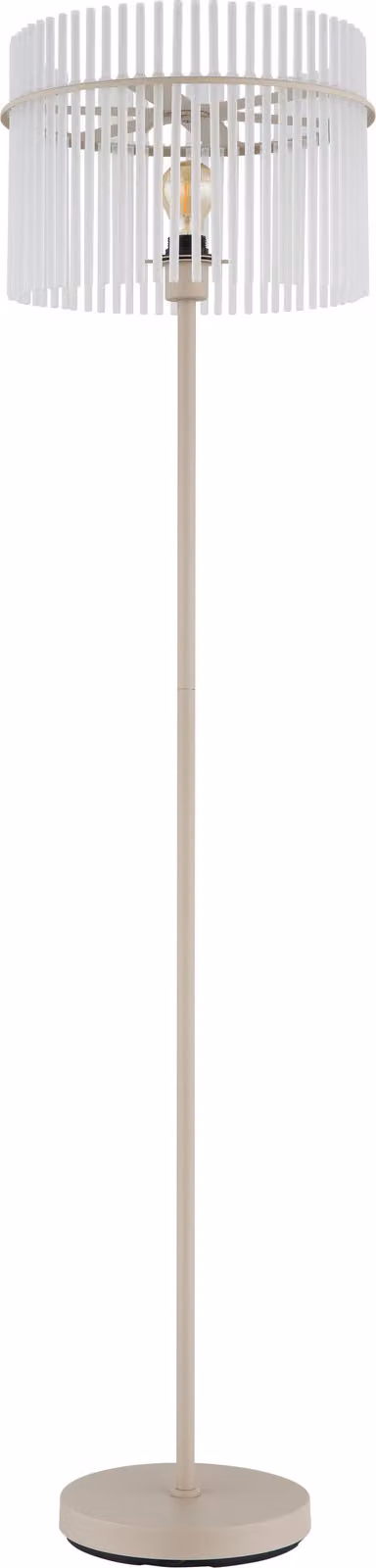 Lampada da terra, color sabbia, aste in vetro satinato, H 152 cm