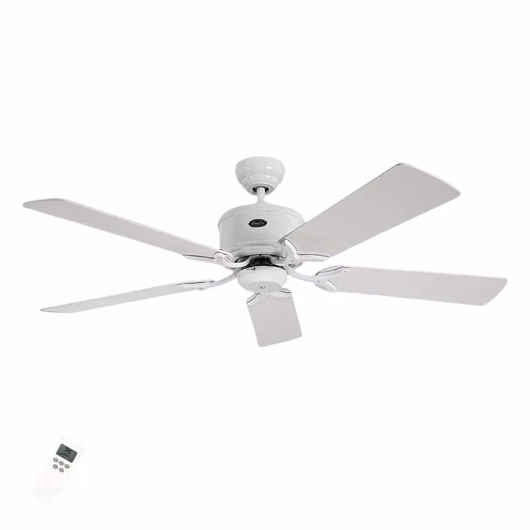 CasaFan Ventilatore da soffitto ECO ELEMENTS, bianco/grigio, Ø 132 cm, silenzioso ELEMENTS, Bianco / Opale, Soggiorno / Sala da pranzo, Legno, Moderno