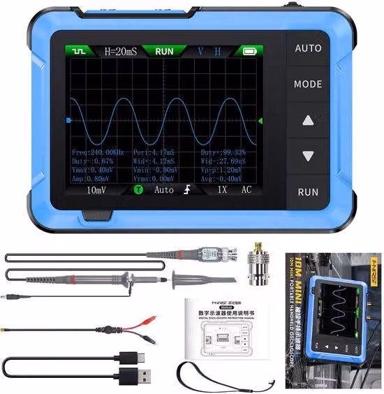 Oscilloscopio digitale con generatore di segnali, larghezza di banda di 10 MHz