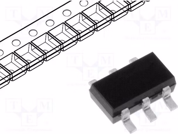 5 transistor: NPN, 2 unità, 45V, bipolare, 0,5A, 600mW, SOT457, BC817DS.115, transistor NPN a montaggio superficiale (SMD)
