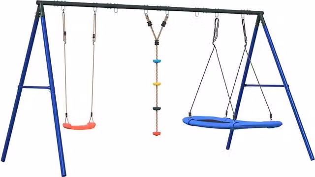 Set Gioco Esterno Altalena, Altalena a Disco e Altalena a Nido CFW4466172