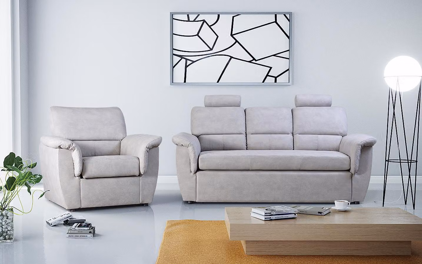 3 Sitz Sofa Couch Polster Garnitur Bettfunktion Schlafsofa Couchen Kasten