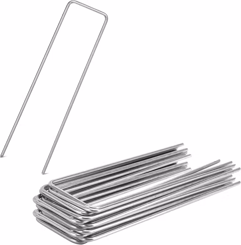 Ancoraggi a terra in acciaio inossidabile, dimensioni 150 x 25 x 3 mm, confezione da 20 pezzi, adatti per l'uso in giardino e in campeggio