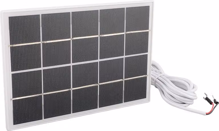 Caricatore per pannello solare per telecamera di sicurezza, da parete, 3 W, 5 V, monocristallino, per campanello video 4, 3 Plus, 2, bianco